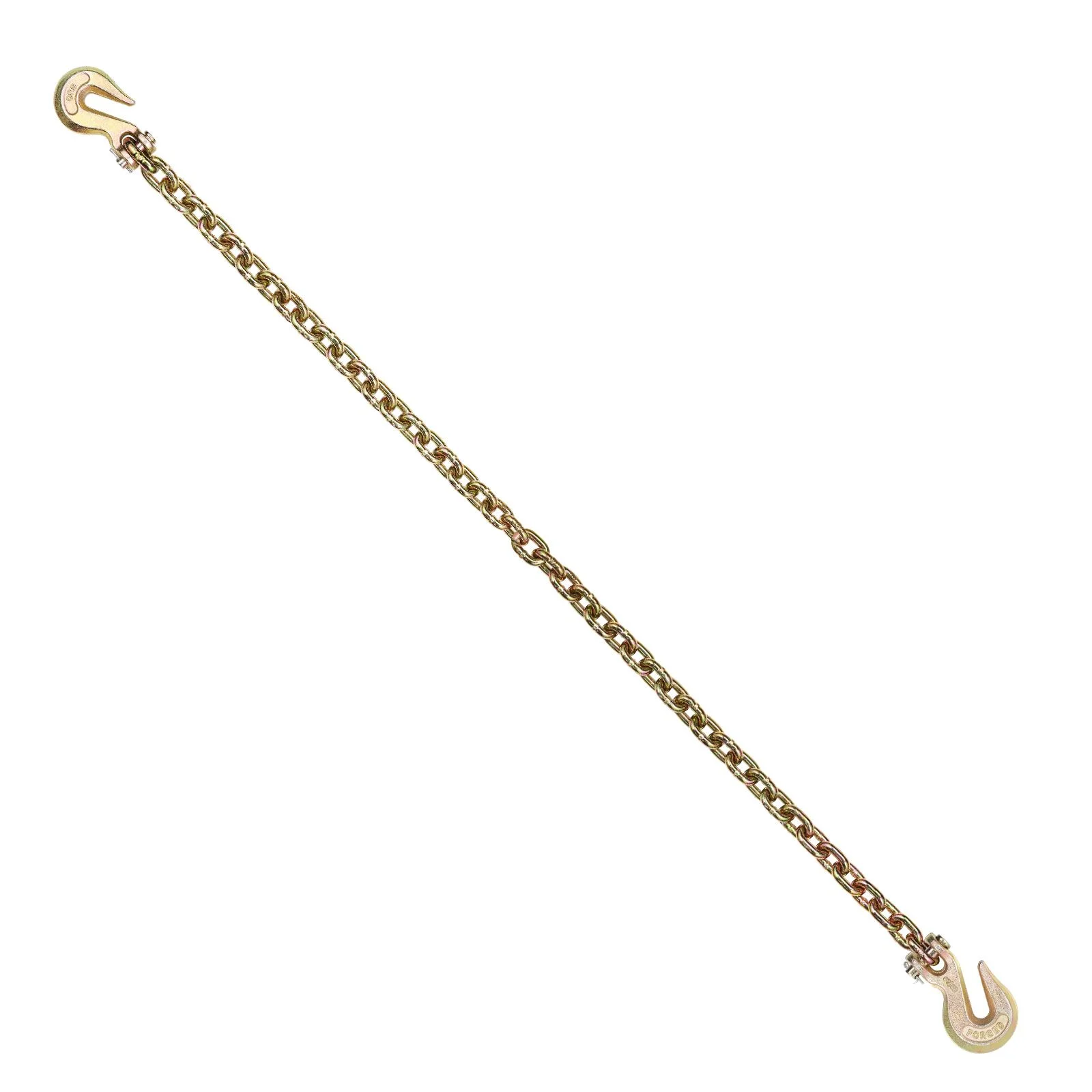G80 Transport Binder Chain, 10 mm x 316 cm Tow Chain with Clevis Grab Hooks, 3.22T Safe Working Load, Heavy Duty Trailer Logging Chain for Transporting Towing Truck Tie Down Binding Equipment