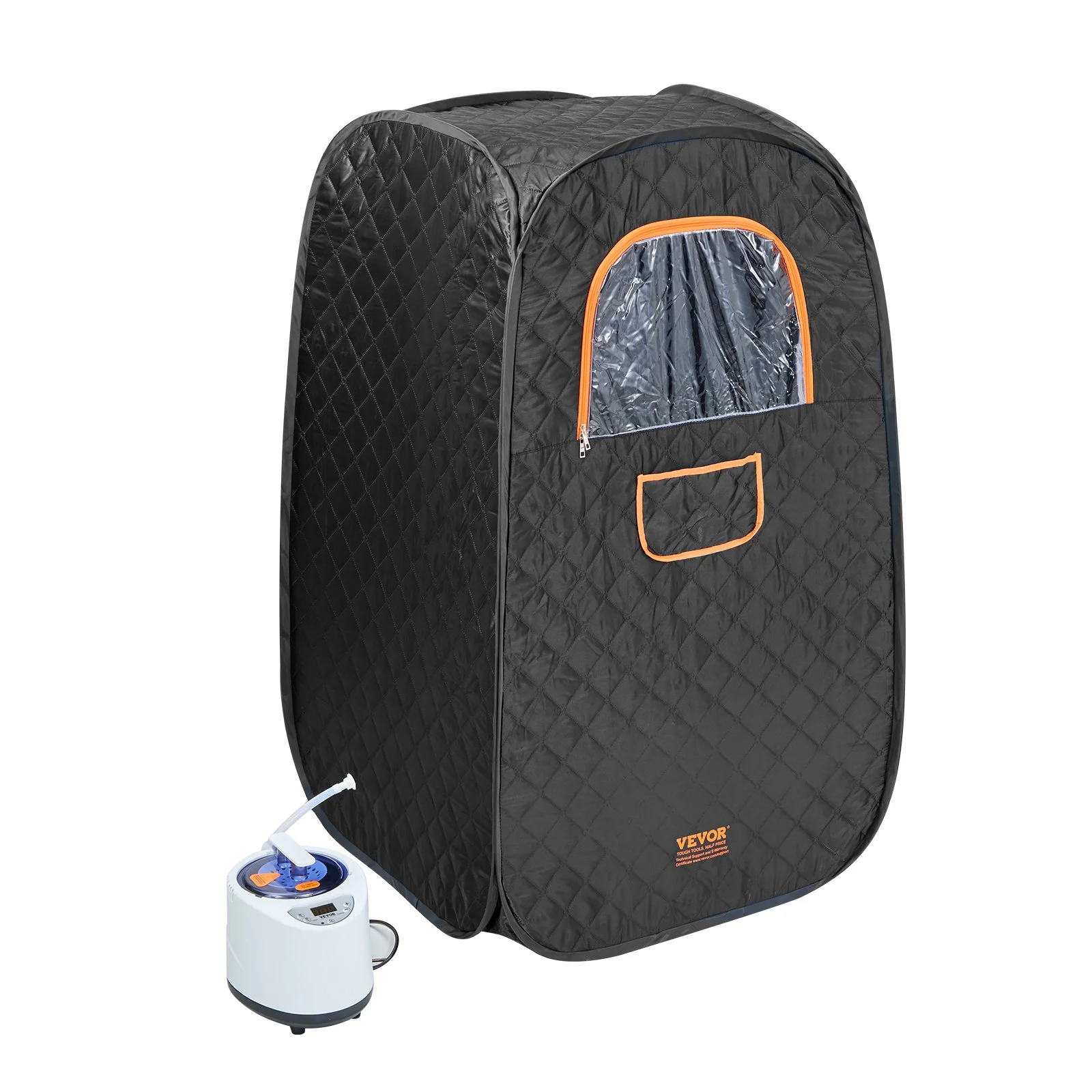 VEVOR 1000W Personal Steam Sauna Tent Loss Weight Detox Therapy Spa Compact, 800 x 800 x 1330 mm