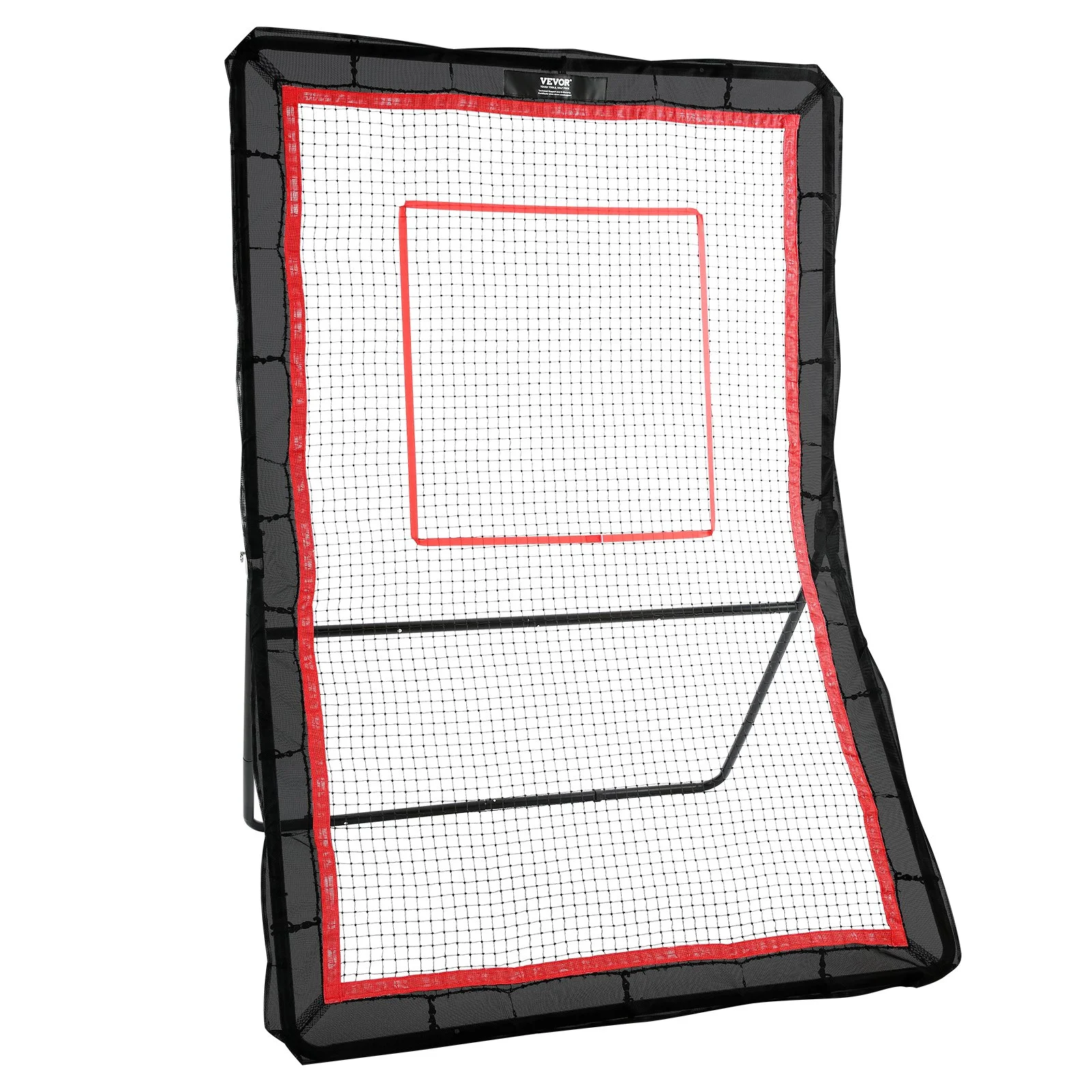 VEVOR Lacrosse Rebounder for Backyard, 5x7 Ft Volleyball Bounce Back Net, Pitchback Throwback Baseball Softball Return Training Screen, Adjustable Angle Shooting Practice Training Wall with Target