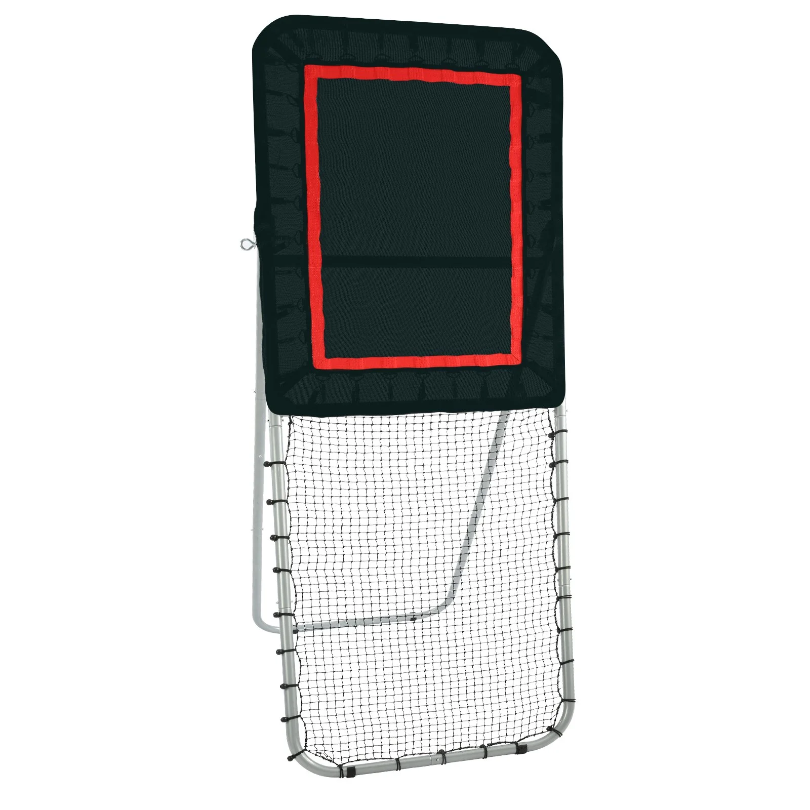 VEVOR Folding Lacrosse Rebounder for Backyard, 3x8 Ft Volleyball Bounce Back Net, Pitchback Throwback Baseball Softball Return Training Screen, Adjustable Angle Shooting Practice Training Wall, Black