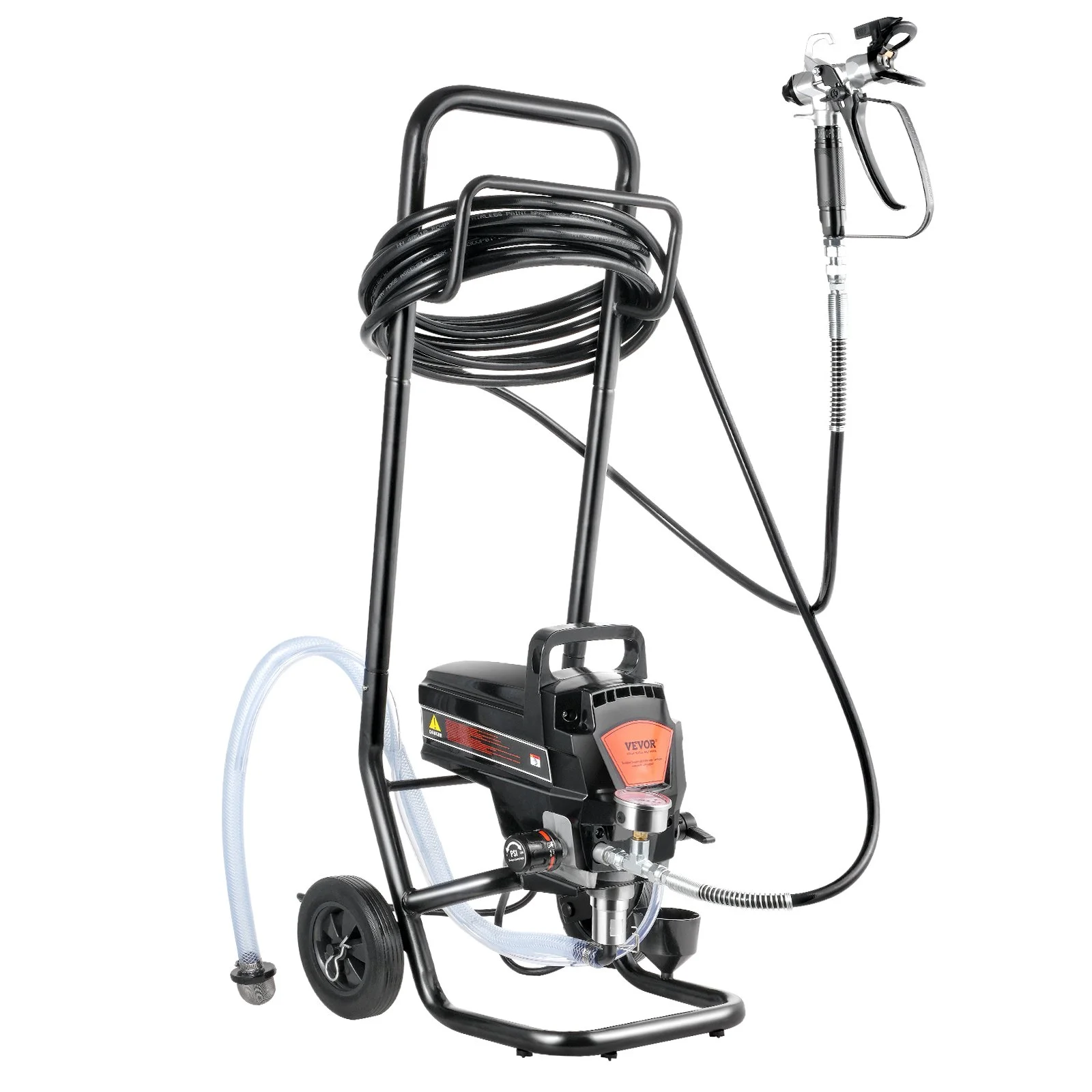 VEVOR Stand Airless Paint Sprayer, 950W 3000PSI High Efficiency Electric Airless Sprayer With Cart, Fine And Even Painting Effect, Paint Sprayers for Home Interior and Exterior Furniture and Fences