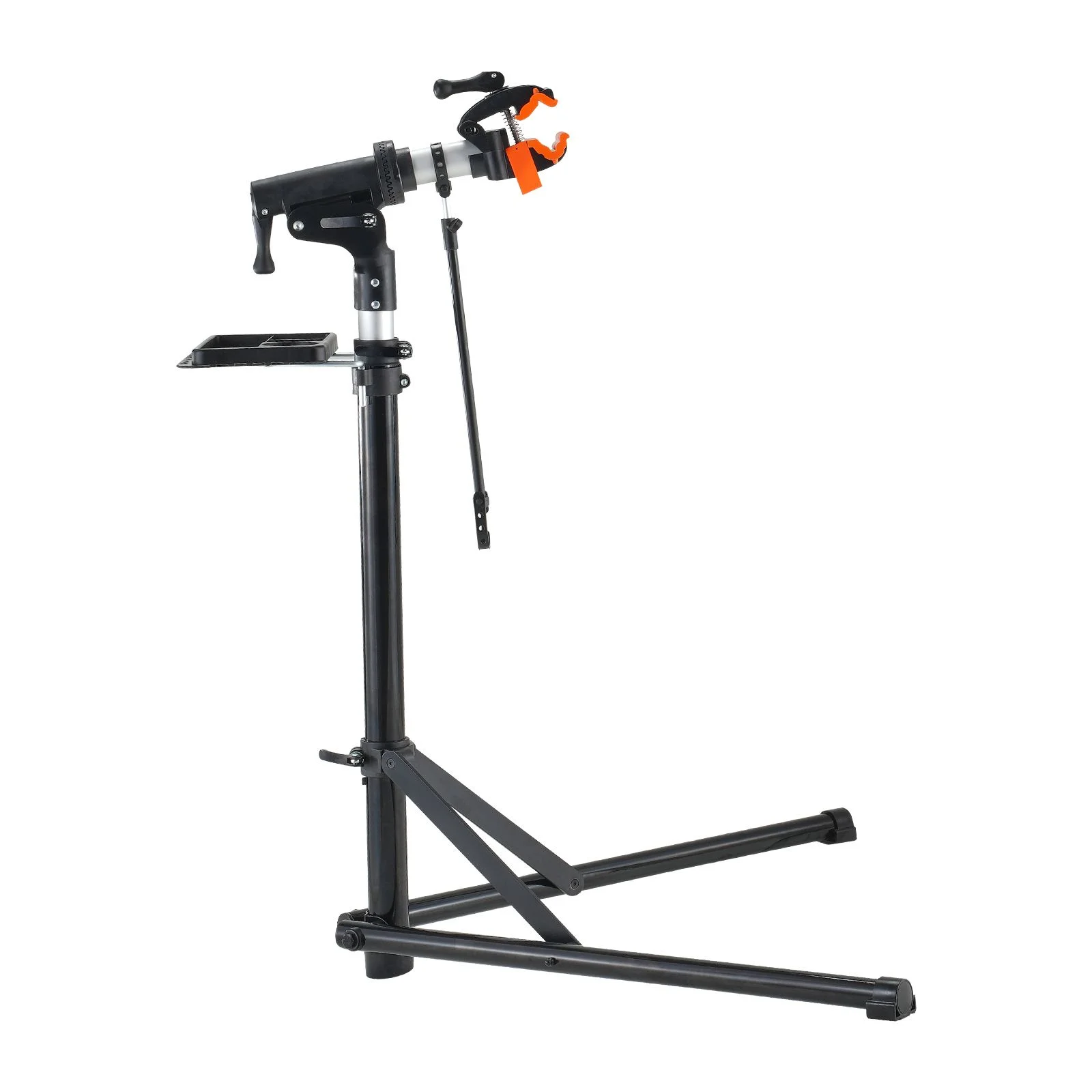 Bike Repair Stand, 66 lbs Heavy-duty Aluminum Bicycle Repair Stand, Adjustable Height Bike Maintenance Workstand with Magnetic Tool Tray Telescopic Arm, Foldable Bike Work Stand for Home, Shops