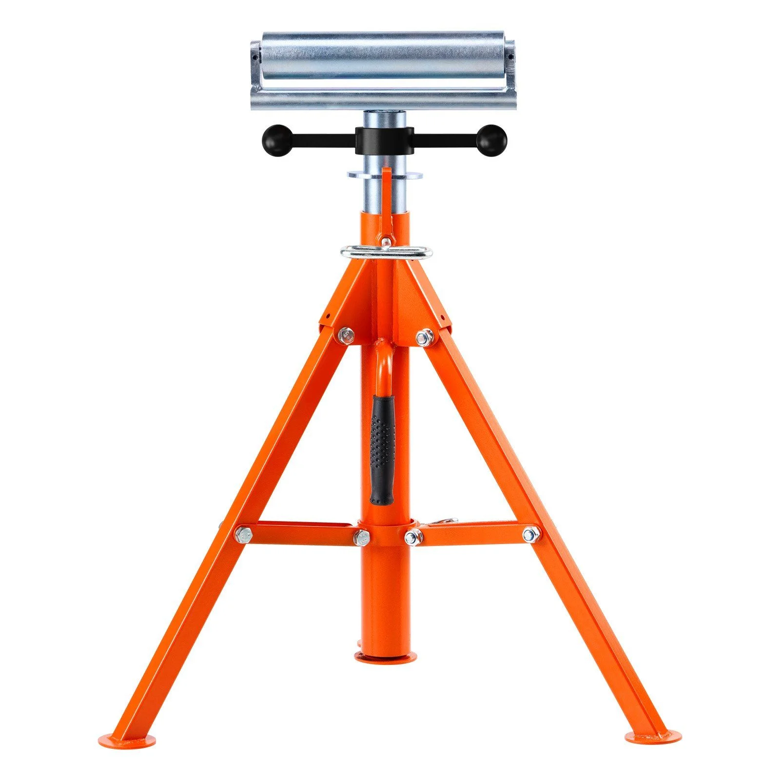 Roller Stand, Heavy Duty 1136 KG Load Capacity, 27.6"-52" Height Adjustable, 45# Steel Folding Roller Support Stand for Pipes, Wooden Boards