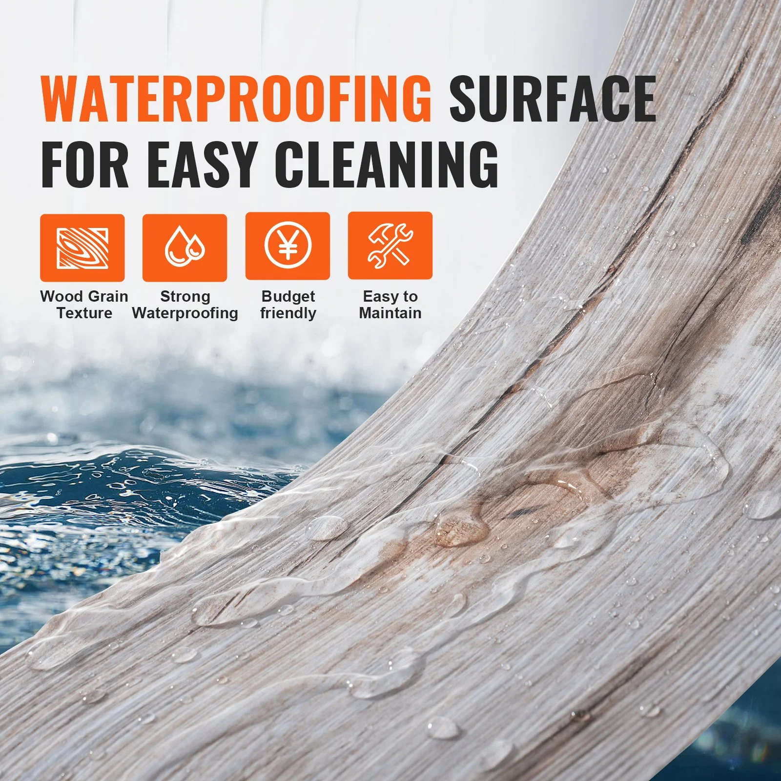 Self Adhesive Vinyl Floor Tiles 36 x 6 inch, 36 Tiles 0.62mm Thick Peel & Stick, Vintage Wood Grain DIY Flooring for Kitchen, Dining Room, Bedrooms &  thumbnail 4