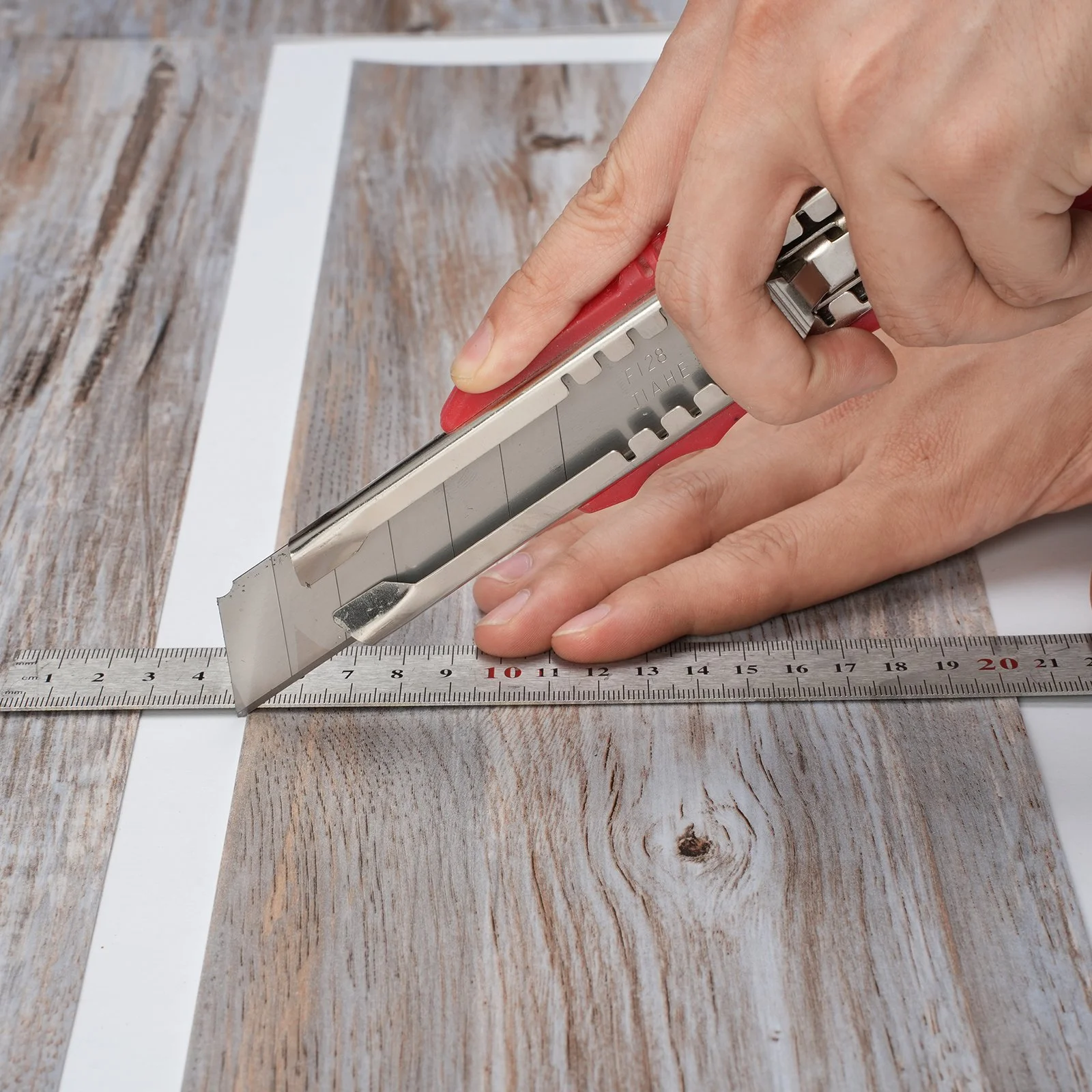 Self Adhesive Vinyl Floor Tiles 36 x 6 inch, 36 Tiles 0.62mm Thick Peel & Stick, Vintage Wood Grain DIY Flooring for Kitchen, Dining Room, Bedrooms &  thumbnail 10