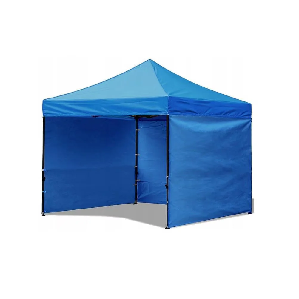 Portable Water-Resistant Gazebo 2x2 M - Blue / With Sidewalls