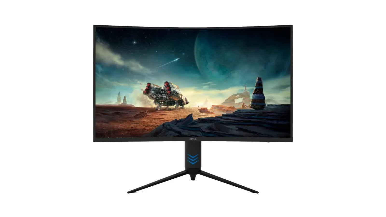 QMAX 27" Gaming Monitor Curved QHD 165Hz 2560*1440p 1ms with Build in Speakers Height Adjustable