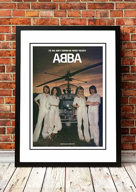 Abba 'Australian Tour' In Store Poster 1977 - Framed A2