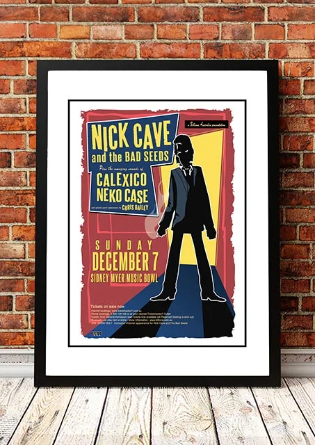 Nick Cave and the Bad Seeds ‘Myer Music Bowl’ Melbourne, Australian Tour Poster 2003 - Framed A2