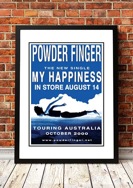 Powderfinger 'My Happiness' In Store Poster 2000 - Framed A1