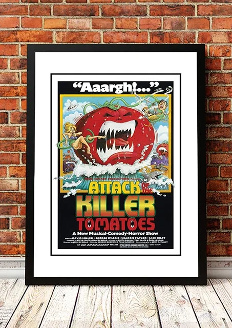 Attack of the Killer Tomatoes' Cult Movie Poster! - Framed A4