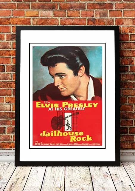 Elvis 'Jailhouse Rock' Framed Movie Poster! - Framed A4