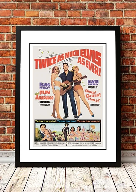 Elvis 'Fun In Acapulco' Framed Movie Poster! - Framed A4