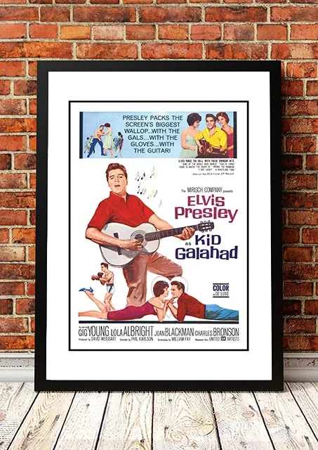 Elvis 'Kid Galahad' Framed Movie Poster! - Framed A5