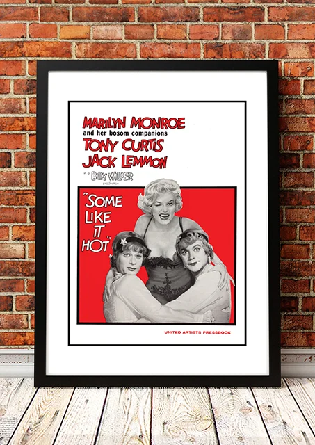 Marilyn Monroe ‘Some Like It Hot’ Framed Movie Poster! - Framed A3