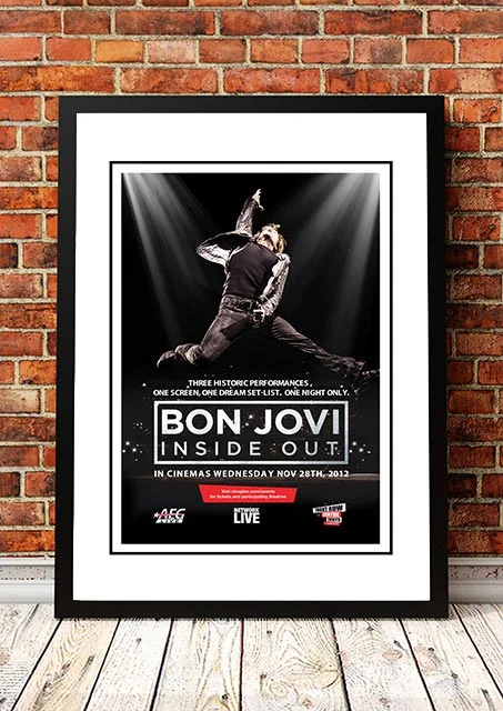Bon Jovi ‘Inside Out’ Movie Poster 2012 - Framed A2