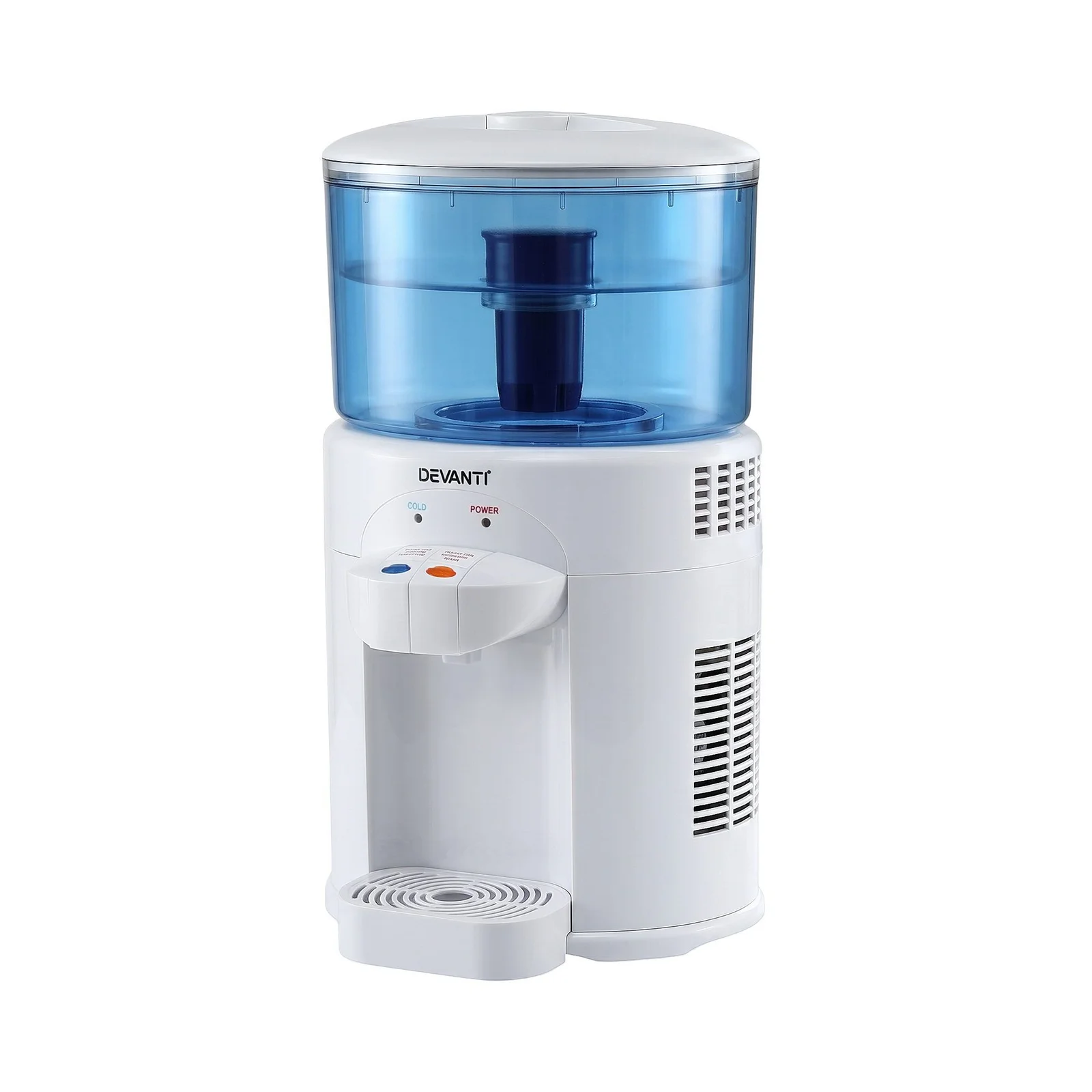 Devanti 5L Bench Top Water Cooler Dispenser with Filter 2 Taps Countertop Water Purifier