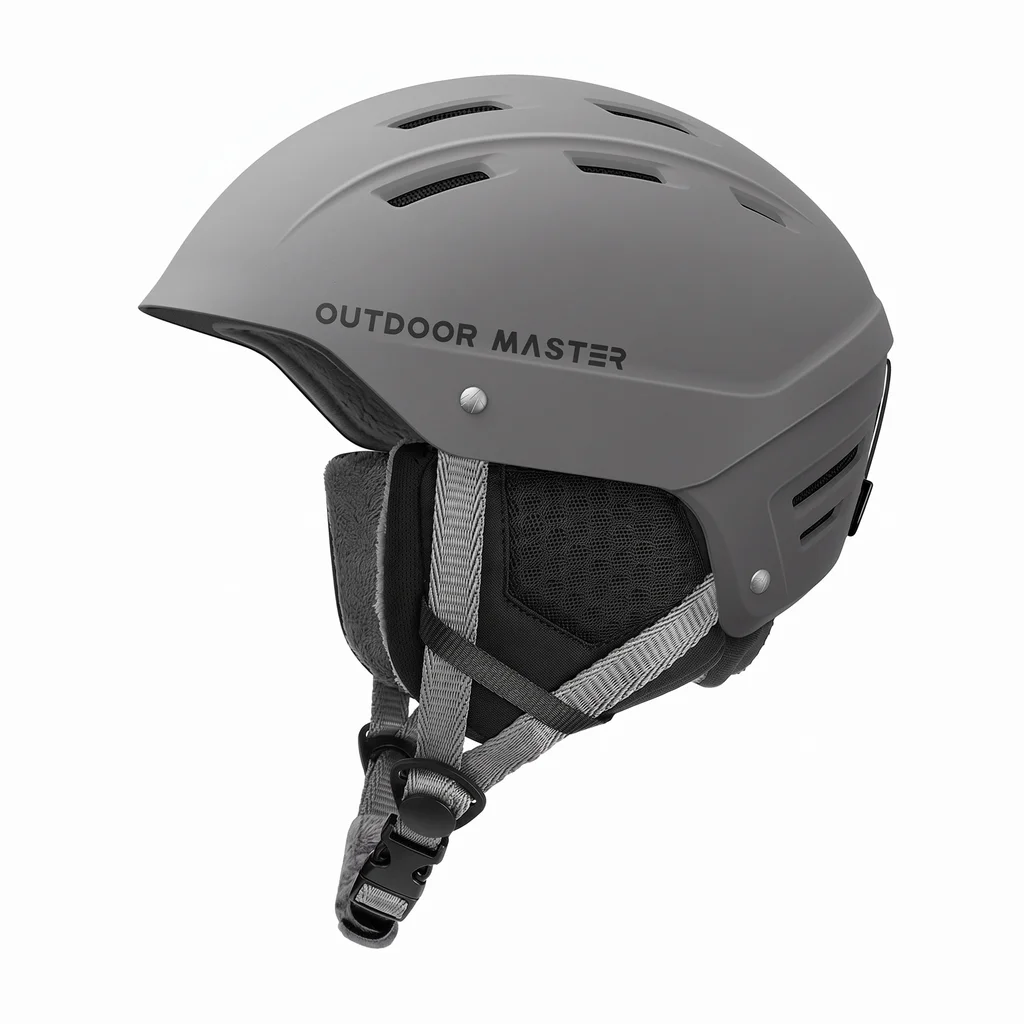 OutdoorMaster Kelvin II Ski Helmet - Snow Sport Helmet Snowboard Helmet for Men Women & Youth Grey M