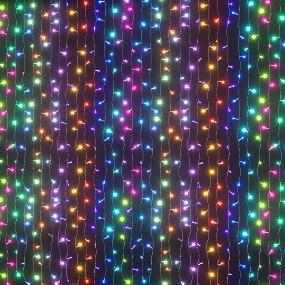 Jingle Jollys 6x3m Christmas Curtain Lights 960 LED RGB Remote Hanging Fairy Backdrop